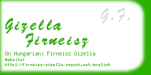 gizella firneisz business card